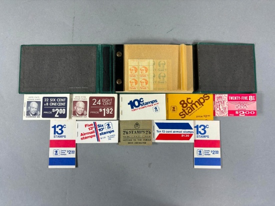 Vintage USPS Stamp Booklets & Stamp Block Book
