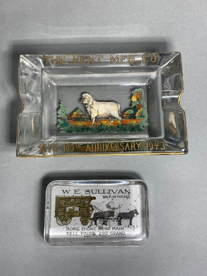 Advertising Ashtray and Paperweight