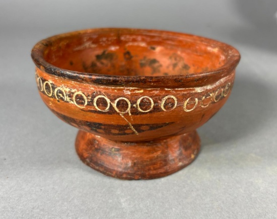 Small Pre Columbian Footed Bowl with Incised Decoration Columbia