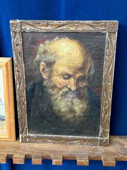 Antique Oil on Canvas Portrait of a Man