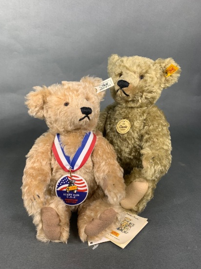 2 Vintage Steiff Teddy Bears