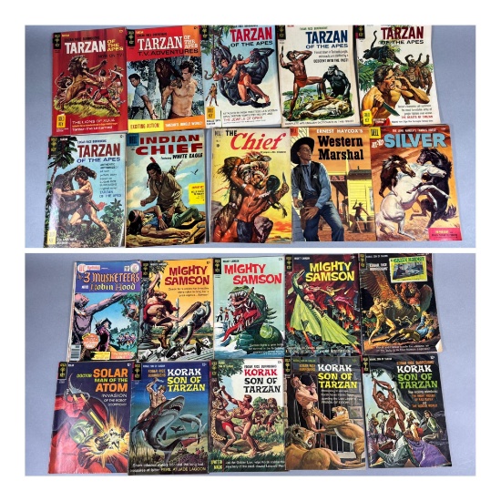 20 Comic Books - 10 cent, 20 cent, 50 cent - Adventure, Tarzan, Samson