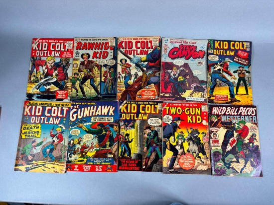 Group Lot of 10 Vintage Comic Books 10 cent Western
