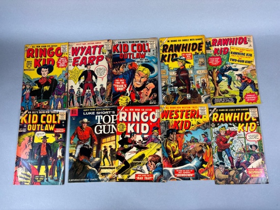 Group Lot of 10 Vintage Comic Books Western 10 cent