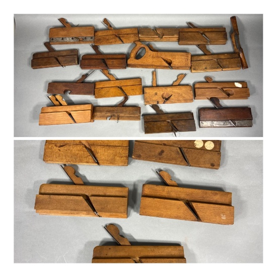 Lot of Antique Woodworking Molding Planes