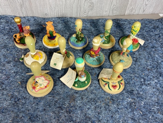 12 Vintage Cookie Molds including Lion, Easter, Winnie The Pooh, and More