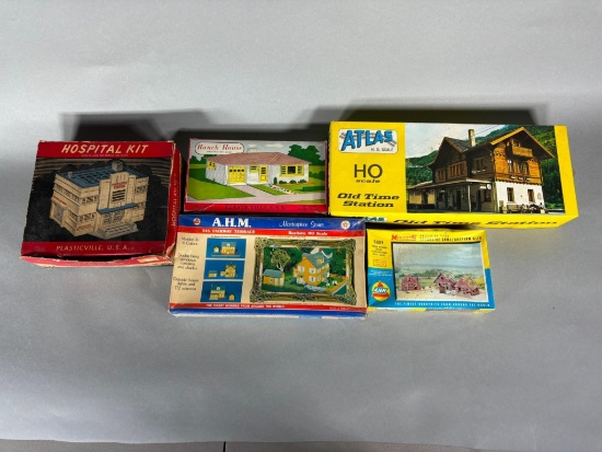 Group Lot of Model Railroad Scenery in Boxes