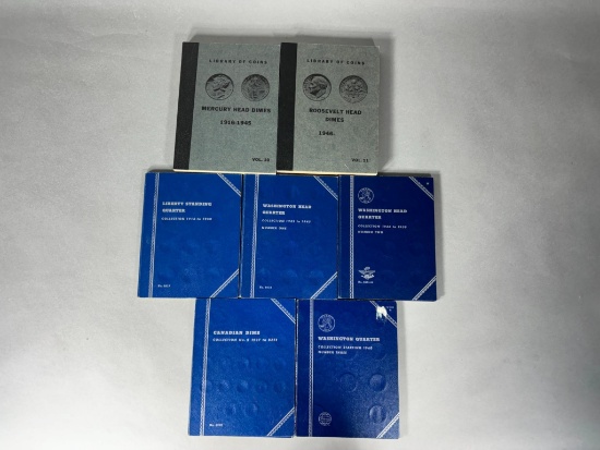 Silver Coins in Collector Books Antique