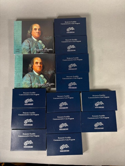 Large Group Lot of US Silver Mint Coins + Franklin Coin & Chronicle Sets