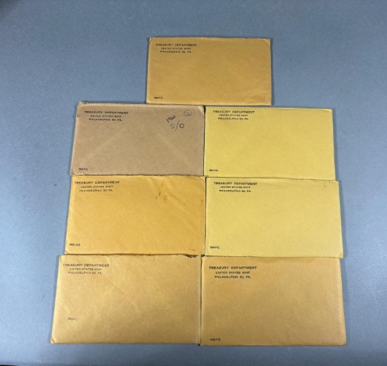 Group Lot of 7 US Silver Mint Sets - Nice