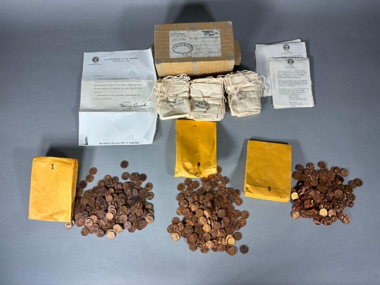 US Mint Pennies Order with Mint Bags, Coins