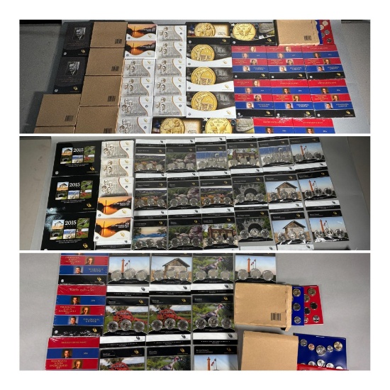 Very Large Lot of US Mint Sets Uncirculated Proof Sets