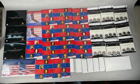 Huge Lot US Mint Coin Sets, Uncirculated, Covers and More