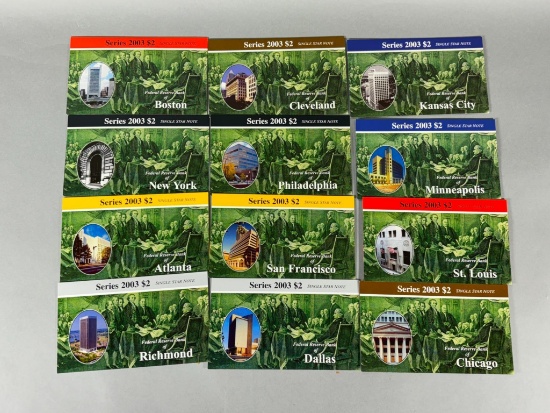 Set of US Federal Reserve Banknotes Single Star