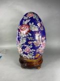 Very Large Cloisonne Enamel Decorative Egg