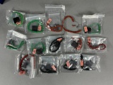 Group Lot of Chinese Jewelry Beaded Necklaces, Green, Red, Black
