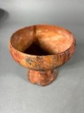 Pre Columbian Pottery Vessel Footed Bowl Painted Columbia