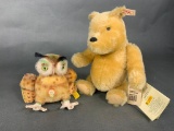 Vintage Steiff Wittie the Owl & Steiff Winnie the Pooh Teddy Bear