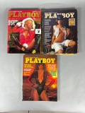 3 Vintage 1977 Playboys Magazines