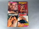 4 Vintage 1973 and 1974 Playgirl Magazines
