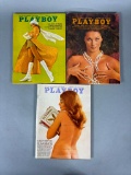 3 Vintage 1970 Playboy Magazines