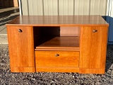 Modern Entertainment Center Cabinet with Doors & Drawer