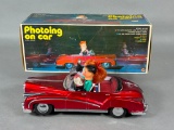 Vintage Toy Photoing on Car in Box Unusual