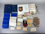 Group Lot of Proof Sets, Coins, Military Items