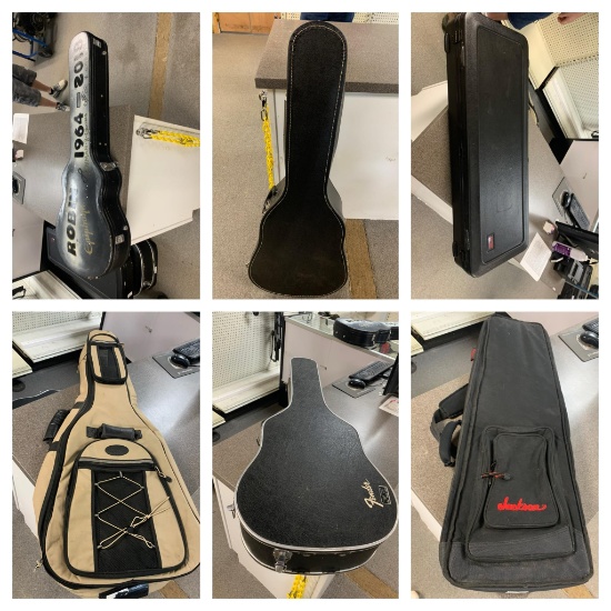 Group of Guitar Cases