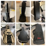 Group of Guitar Cases