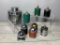 Group of 8 Chase Metals Art Deco Desk Top Cigarette Holders and Chrome Tobacco Humidor