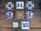 Group Lot of 8 Antique Tiles Including Numbers