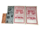 1925 and 1926 'Custer's Last Fight' Movie Posters and Flyers.