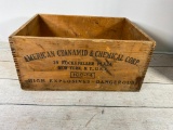 Rare Dynamite Box American Cyanamid & Chemical Corp. Wooden