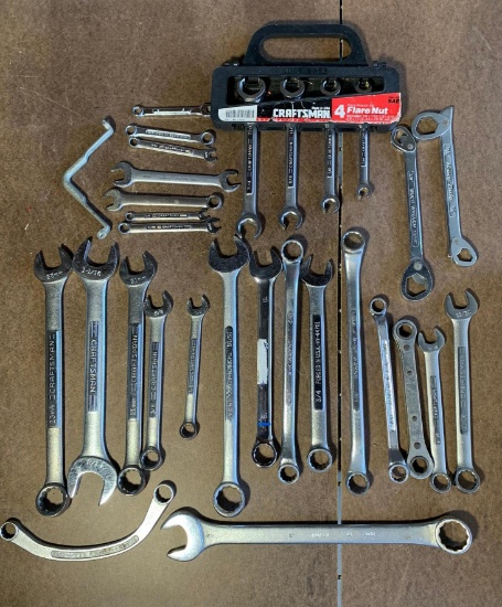 Group of Tools - Snap-On Combination Wrench and Other Assorted Wrenches