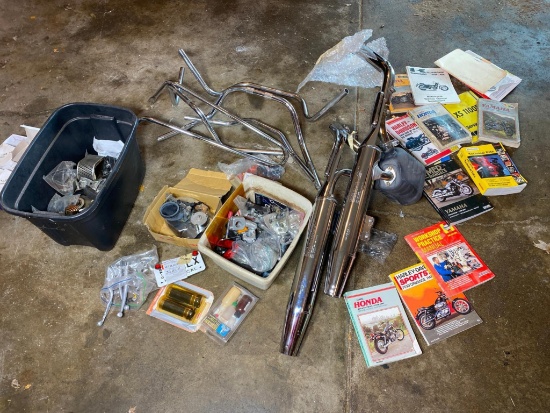 Group Lot of Motorcycle, Parts, Accessories, Exhaust System