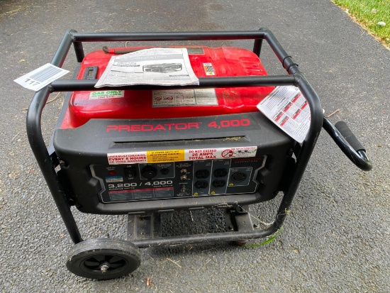 Predator 4000 Gas Generator Starts & Runs Nice