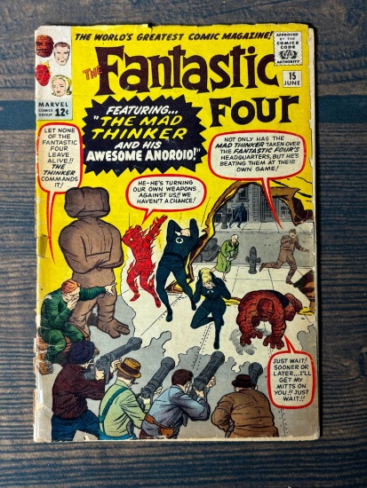 The Fantastic Four, Vol. 1 No. 15, 1963, 12 cents