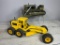 Vintage Pair of Tonka Toy Construction Vehicles: US Army Bulldozer and Yellow Road Grader