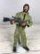 Vintage GI Joe Adventure Team Black Talking Commander Action Figure With Accessories