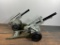 A Pair of Marx Toys Vintage Artillery Cannons