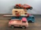 Group of Vintage Toy Trucks: Buddy-L, NY-Lint, and Steve Canyon Glider Launcher and More