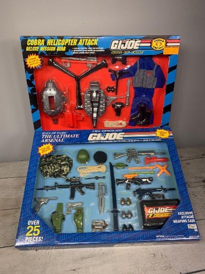 Group of GI Joe Accessories Factory Sealed Cobra Helicopter Attack Gear and Ultimate Arsenal