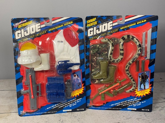 Group of Factory Sealed GI Joe Accessories: Astronaut and Swamp Fighter