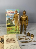 Vintage MARX Sir Gordon Gold Knight With Box and Accessories
