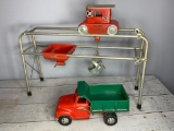 Vintage Tonka Toys Dump Truck Along With The Aerial Sand Loader Toy