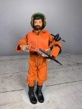 Vintage GI Joe Gold Helmet Fighter Pilot With Accessories