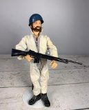 Vintage GI Joe Action Figure With White Coveralls and Accessories