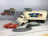 A Large Group of Vintage Toys Including Tonka, Dunwell, Corgi and More