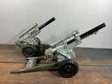 A Pair of Marx Toys Vintage Artillery Cannons